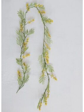 Faux Botanical Garland with Yellow Flower